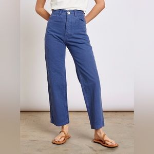 Jesse Kamm Handy Pants in Mechanic Blue Size 2